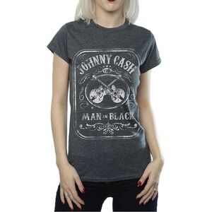 Women's Graphic Tee in Charcoal Gray